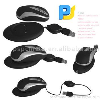 Wireless Mouse with Recharge Station